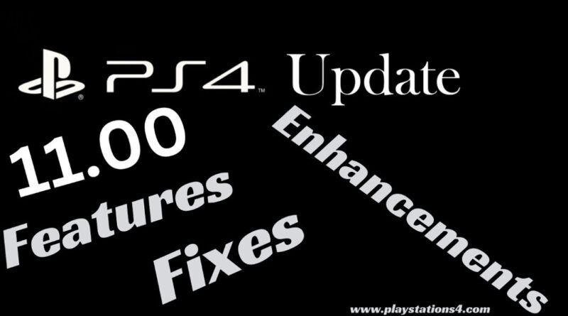 PS4 Update 11.00